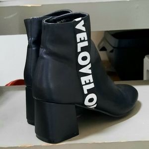 Black Ankle boots "LOVE"